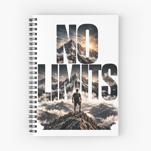 Item preview, No Limits – Mountain Motivation Quote designed and sold by KALIMOOO.