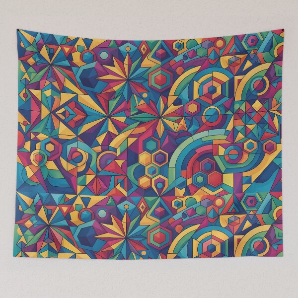Item preview, B Vibrant Sacred Geometry Abstract Mandala Art Print designed and sold by ART ATTACK ZONE.
