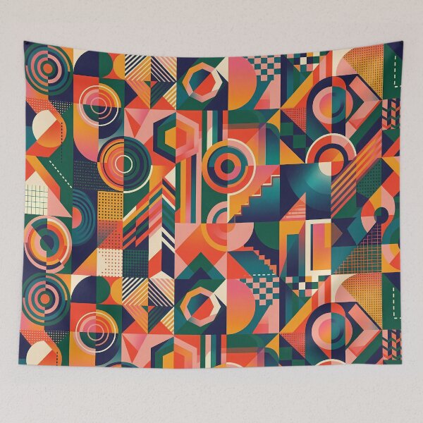Item preview, C Vibrant Sacred Geometry Abstract Mandala Art Print designed and sold by ART ATTACK ZONE.