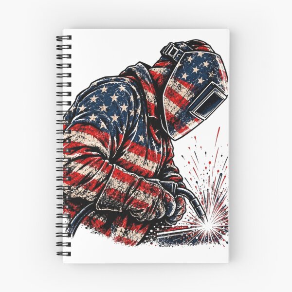 Item preview, Patriotic Welder American Flag Welding Hood Torch Blue Collar Trades Graphic designed and sold by PixelForge Studio2.