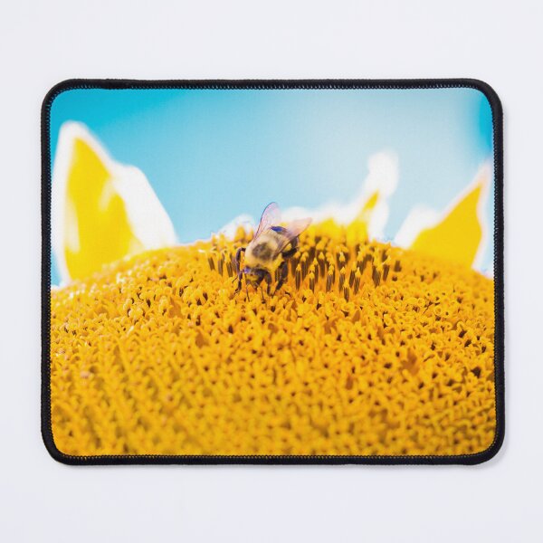 Item preview, Bee on Mammoth Sunflower designed and sold by PhotoArtbyGrace.