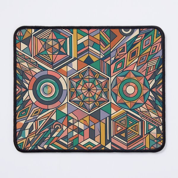 Item preview, E Vibrant Sacred Geometry Abstract Mandala Art Print designed and sold by ART ATTACK ZONE.