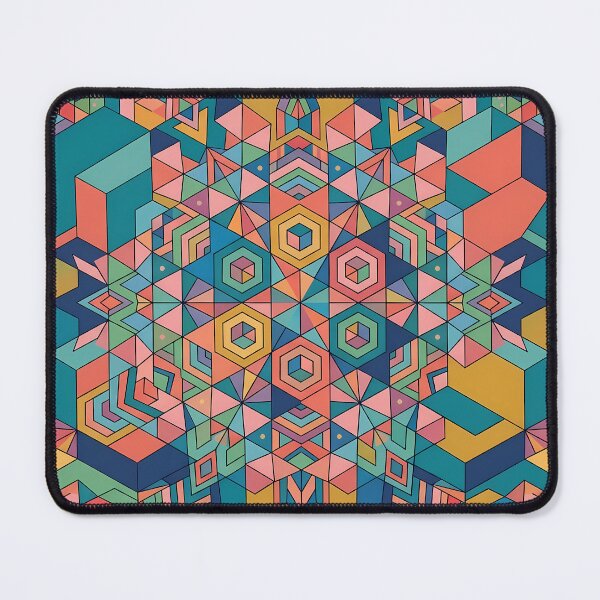 Item preview, F Vibrant Sacred Geometry Abstract Mandala Art Print designed and sold by ART ATTACK ZONE.