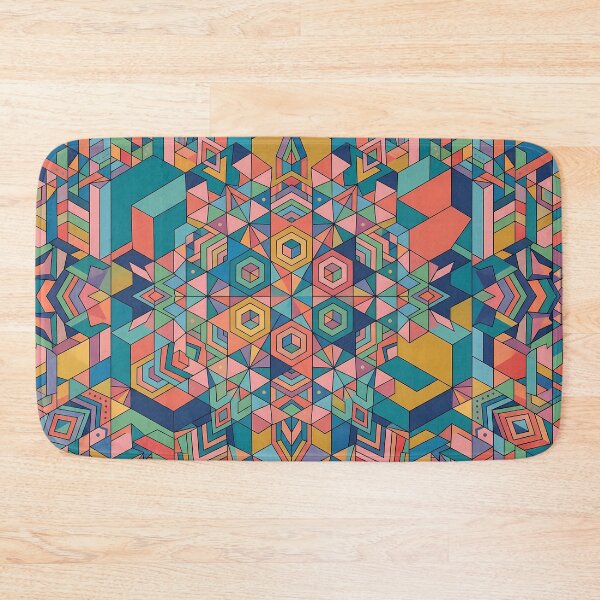 Item preview, F Vibrant Sacred Geometry Abstract Mandala Art Print designed and sold by ART ATTACK ZONE.