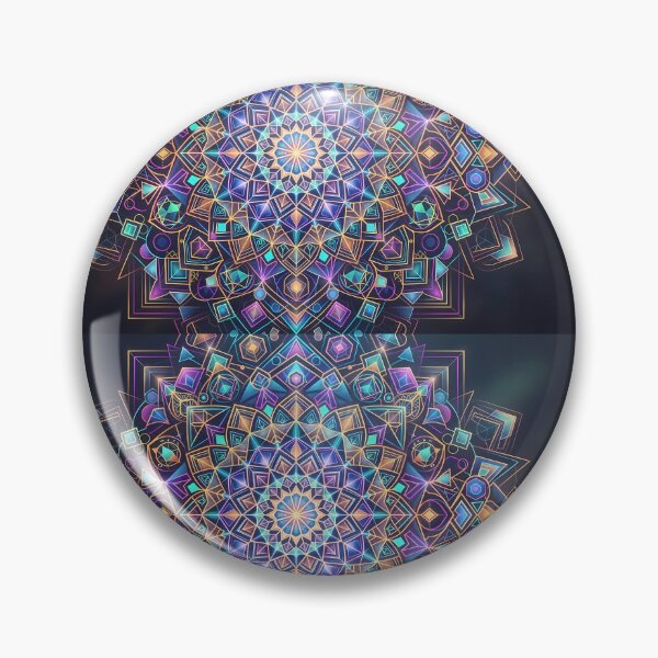 Item preview, G Vibrant Sacred Geometry Abstract Mandala Art Print designed and sold by ART ATTACK ZONE.