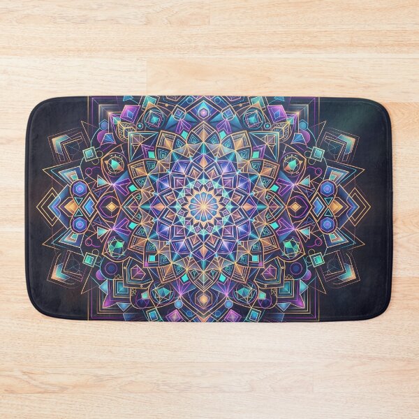 Item preview, G Vibrant Sacred Geometry Abstract Mandala Art Print designed and sold by ART ATTACK ZONE.
