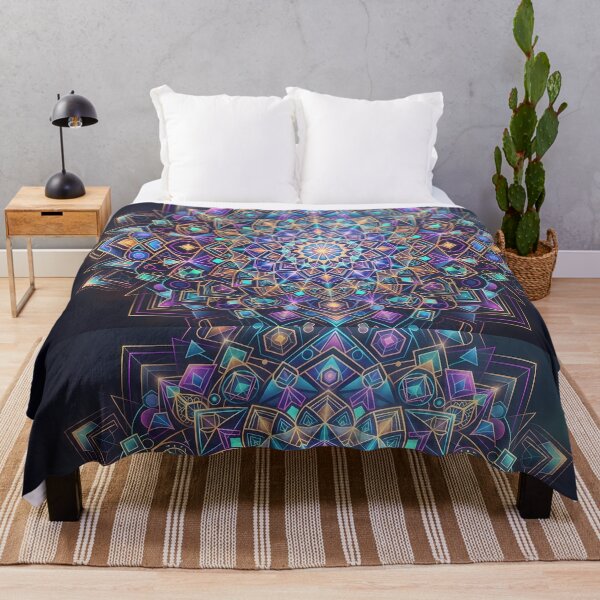 Item preview, G Vibrant Sacred Geometry Abstract Mandala Art Print designed and sold by ART ATTACK ZONE.