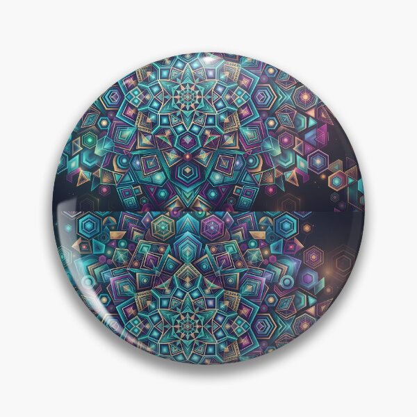 Item preview, H Vibrant Sacred Geometry Abstract Mandala Art Print designed and sold by ART ATTACK ZONE.