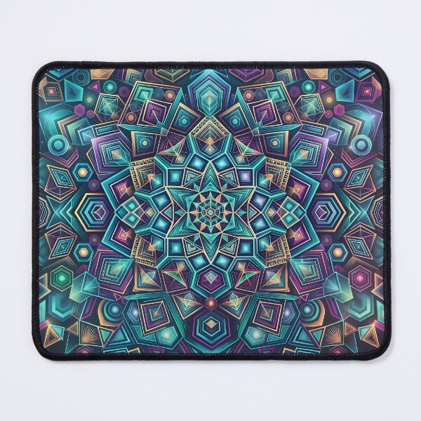 Item preview, H Vibrant Sacred Geometry Abstract Mandala Art Print designed and sold by ART ATTACK ZONE.