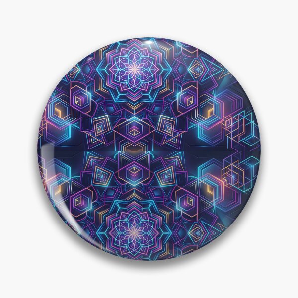 Item preview, I Vibrant Sacred Geometry Abstract Mandala Art Print designed and sold by ART ATTACK ZONE.