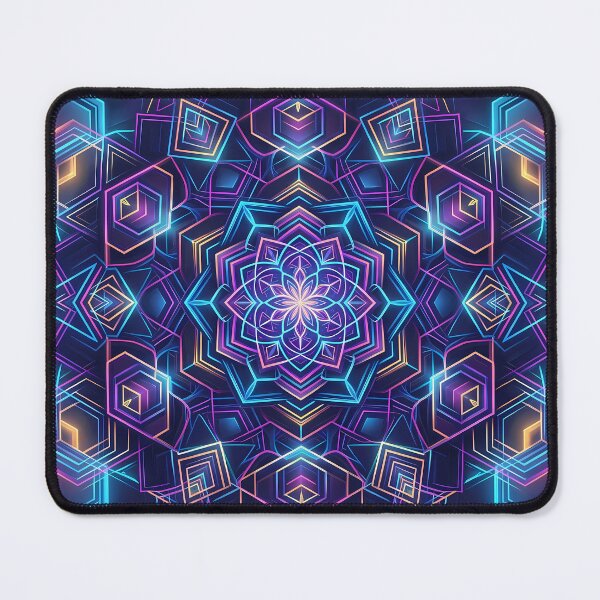 Item preview, I Vibrant Sacred Geometry Abstract Mandala Art Print designed and sold by ART ATTACK ZONE.