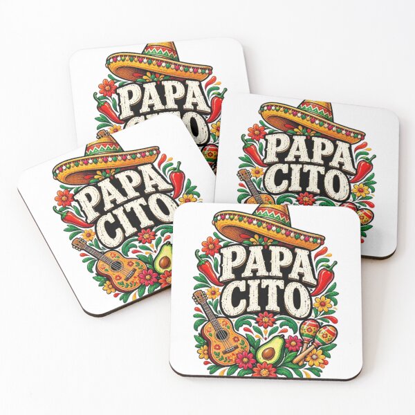 Item preview, Papacito Mexican Dad Cinco De Mayo Fiesta Sombrero Guitar Graphic designed and sold by PixelForge Studio2.