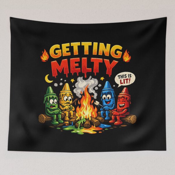 Item preview, Getting Melty - Funny Campfire Color Characters designed and sold by SidTastic .
