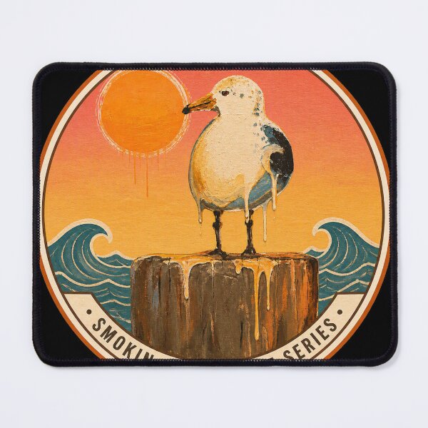 Item preview, Melted Seagull Badge – Smokin Lizard Melt Series designed and sold by kevnmel1964.
