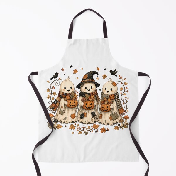 Item preview, Cheerful Ghost Children – Vintage Trick-or-Treat Trio designed and sold by JoyfullyOffbeat.
