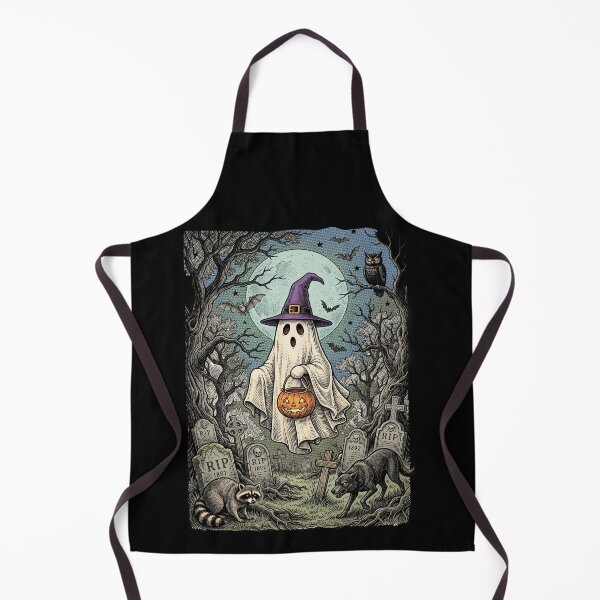 Item preview, Vintage Halloween Spooky Graveyard Ghost Raccoon designed and sold by TeeARTHY.
