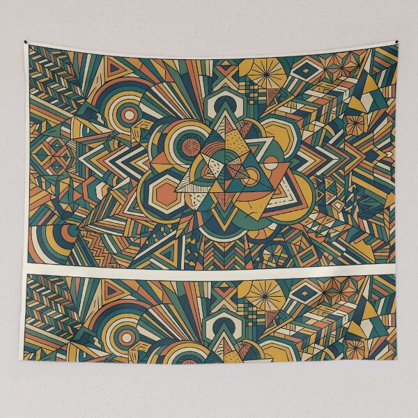 Item preview, 0 Vibrant Sacred Geometry Abstract Mandala Art Print designed and sold by ART ATTACK ZONE.