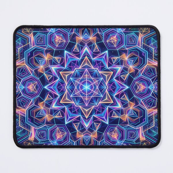 Item preview, 1 Vibrant Sacred Geometry Abstract Mandala Art Print designed and sold by ART ATTACK ZONE.