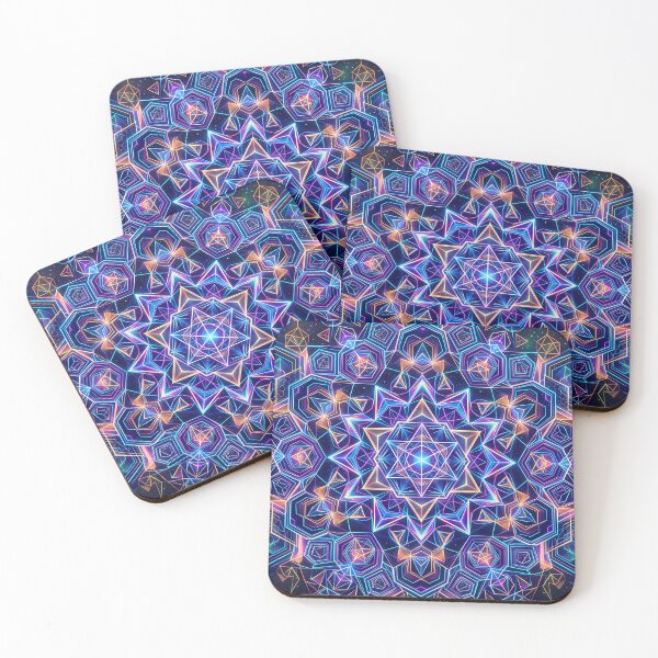 Item preview, 1 Vibrant Sacred Geometry Abstract Mandala Art Print designed and sold by ART ATTACK ZONE.
