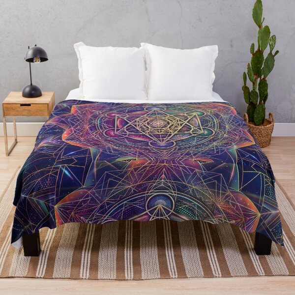 Item preview, 2 Vibrant Sacred Geometry Abstract Mandala Art Print designed and sold by ART ATTACK ZONE.