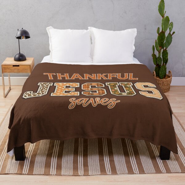 Item preview, Thankful Jesus Saves Thanksgiving Fall Christian Religious designed and sold by Forevermore.