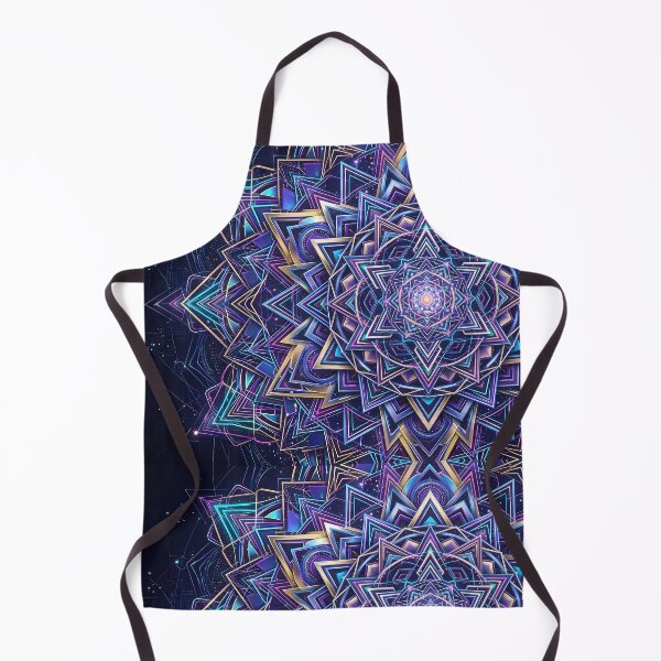 Artikelvorschau, 4 lebendige, abstrakte Mandala-Kunstdrucke mit Motiven der heiligen Geometrie entworfen und verkauft von ART ATTACK ZONE.