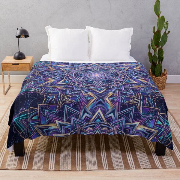 Item preview, 4 Vibrant Sacred Geometry Abstract Mandala Art Print designed and sold by ART ATTACK ZONE.