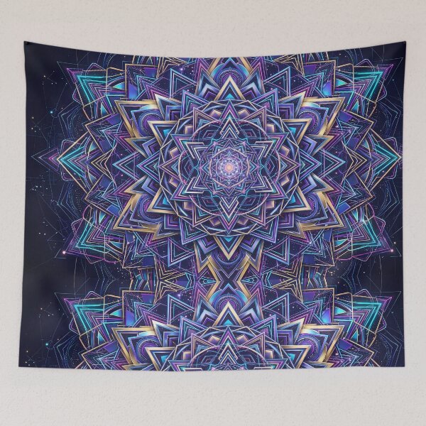 Item preview, 4 Vibrant Sacred Geometry Abstract Mandala Art Print designed and sold by ART ATTACK ZONE.