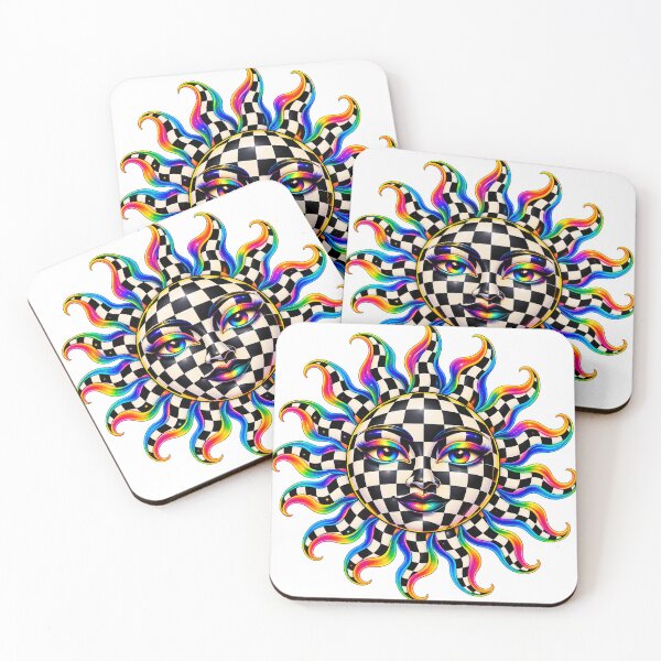 Item preview, Psychedelic Checkerboard Sun designed and sold by syotos-ai.