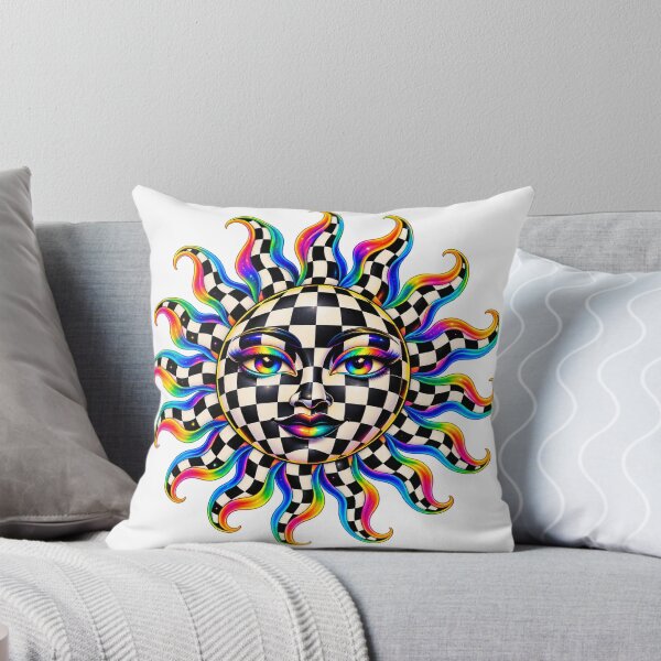 Item preview, Psychedelic Checkerboard Sun designed and sold by syotos-ai.