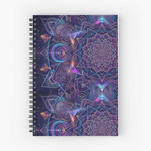Item preview, 5 Vibrant Sacred Geometry Abstract Mandala Art Print designed and sold by ART ATTACK ZONE.