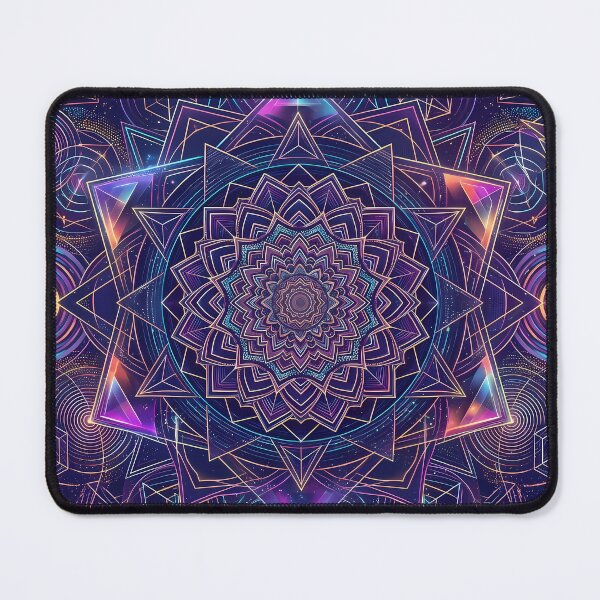 Item preview, 5 Vibrant Sacred Geometry Abstract Mandala Art Print designed and sold by ART ATTACK ZONE.