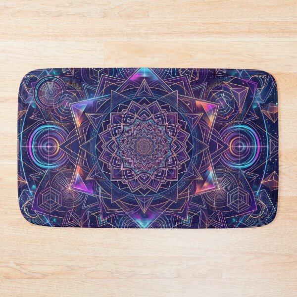 Item preview, 5 Vibrant Sacred Geometry Abstract Mandala Art Print designed and sold by ART ATTACK ZONE.