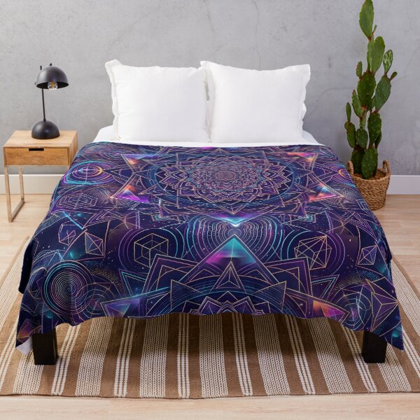 Item preview, 5 Vibrant Sacred Geometry Abstract Mandala Art Print designed and sold by ART ATTACK ZONE.