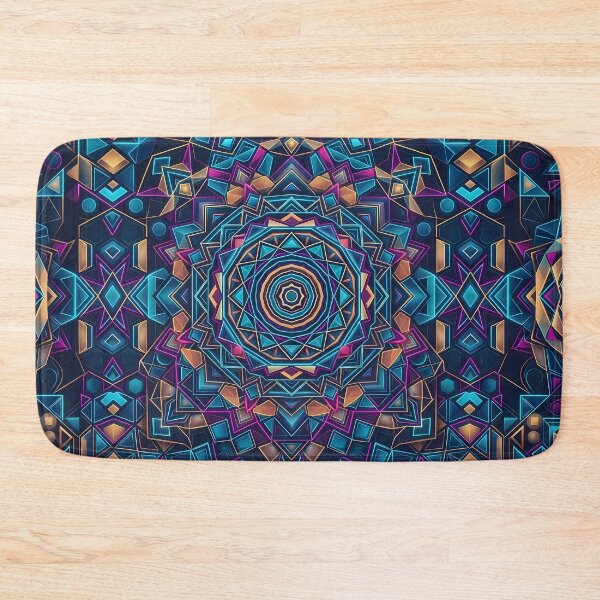 Item preview, 6 Vibrant Sacred Geometry Abstract Mandala Art Print designed and sold by ART ATTACK ZONE.