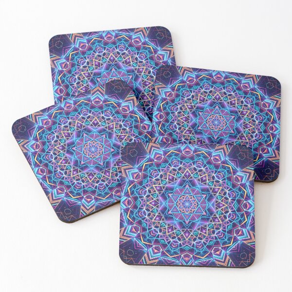 Item preview, 7 Vibrant Sacred Geometry Abstract Mandala Art Print designed and sold by ART ATTACK ZONE.