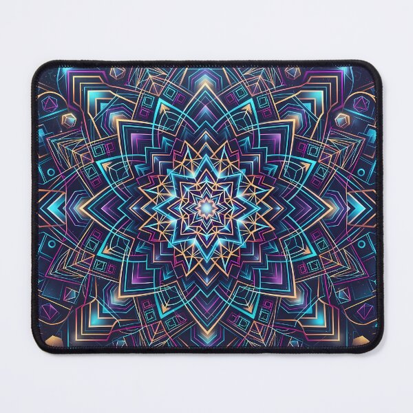 Item preview, 8 Vibrant Sacred Geometry Abstract Mandala Art Print designed and sold by ART ATTACK ZONE.