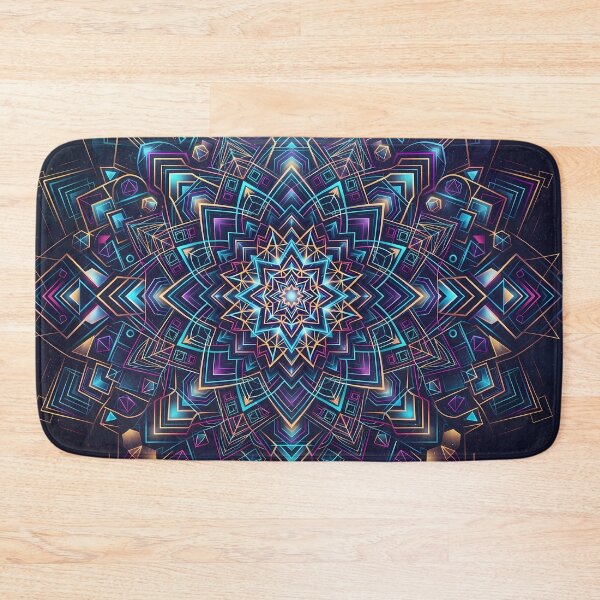Item preview, 8 Vibrant Sacred Geometry Abstract Mandala Art Print designed and sold by ART ATTACK ZONE.
