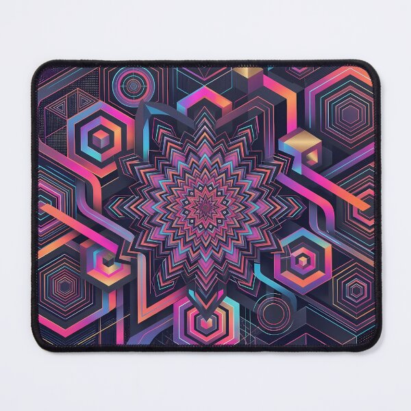 Item preview, 9 Vibrant Sacred Geometry Abstract Mandala Art Print designed and sold by ART ATTACK ZONE.