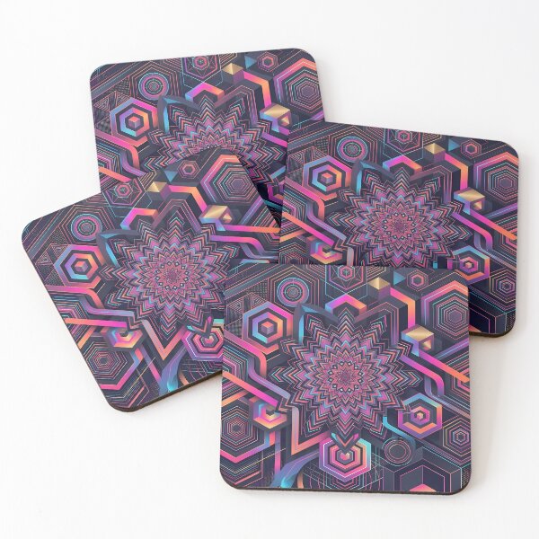 Item preview, 9 Vibrant Sacred Geometry Abstract Mandala Art Print designed and sold by ART ATTACK ZONE.