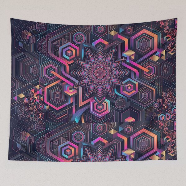 Item preview, 9 Vibrant Sacred Geometry Abstract Mandala Art Print designed and sold by ART ATTACK ZONE.