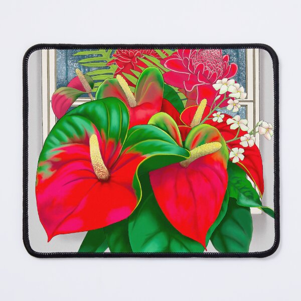 Item preview, Anthurium and torch ginger christmas bouquet designed and sold by Lynne Fulp.