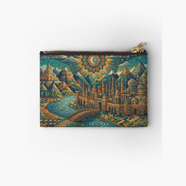 Item preview, Landscape Vibrant Sacred Geometry Abstract Mandala Art Print designed and sold by ART ATTACK ZONE.