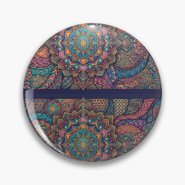 Item preview, Points Vibrant Sacred Geometry Abstract Mandala Art Print designed and sold by ART ATTACK ZONE.