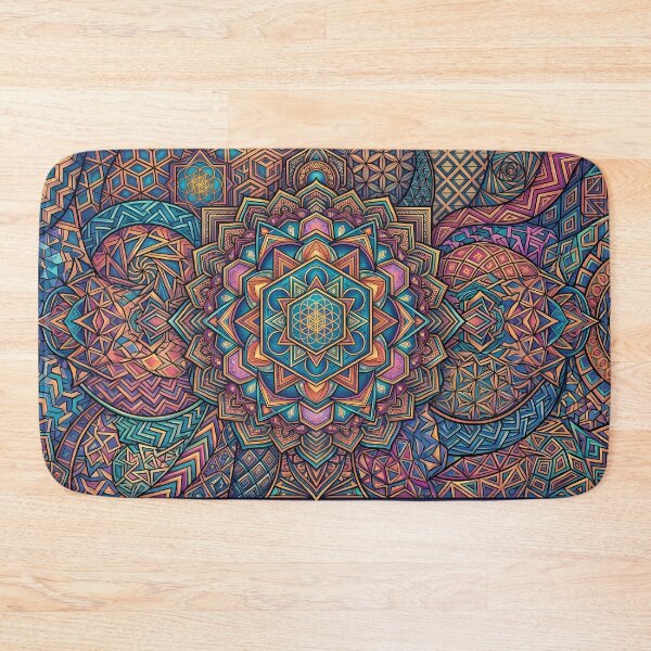 Item preview, Points Vibrant Sacred Geometry Abstract Mandala Art Print designed and sold by ART ATTACK ZONE.