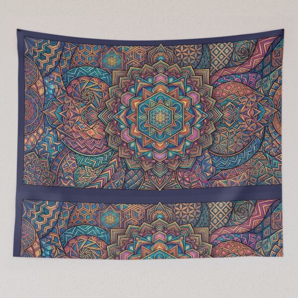 Item preview, Points Vibrant Sacred Geometry Abstract Mandala Art Print designed and sold by ART ATTACK ZONE.