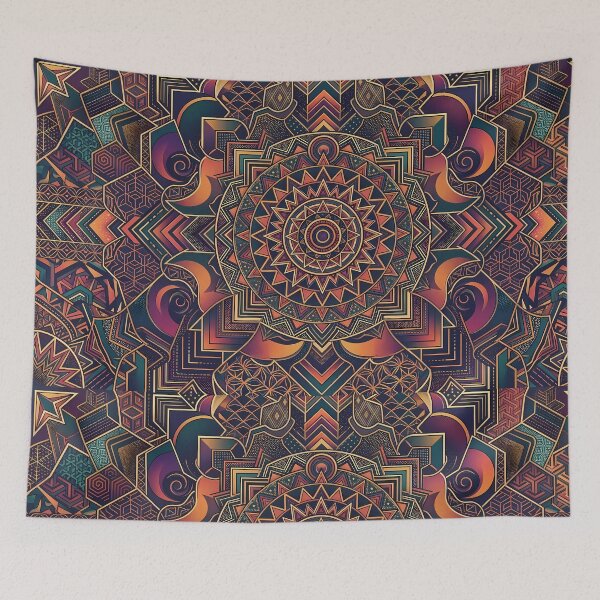 Item preview, Fly Vibrant Sacred Geometry Abstract Mandala Art Print designed and sold by ART ATTACK ZONE.