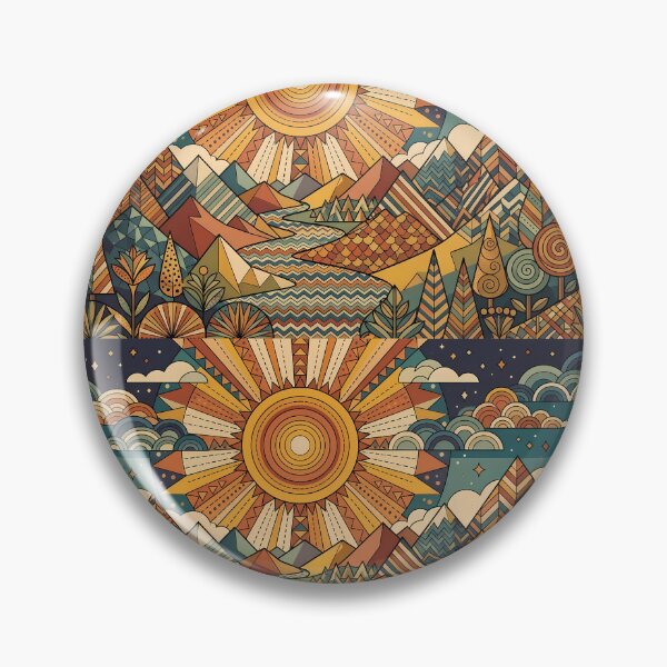 Item preview, SUN Vibrant Sacred Geometry Abstract Mandala Art Print designed and sold by ART ATTACK ZONE.