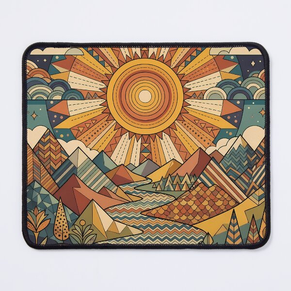 Item preview, SUN Vibrant Sacred Geometry Abstract Mandala Art Print designed and sold by ART ATTACK ZONE.