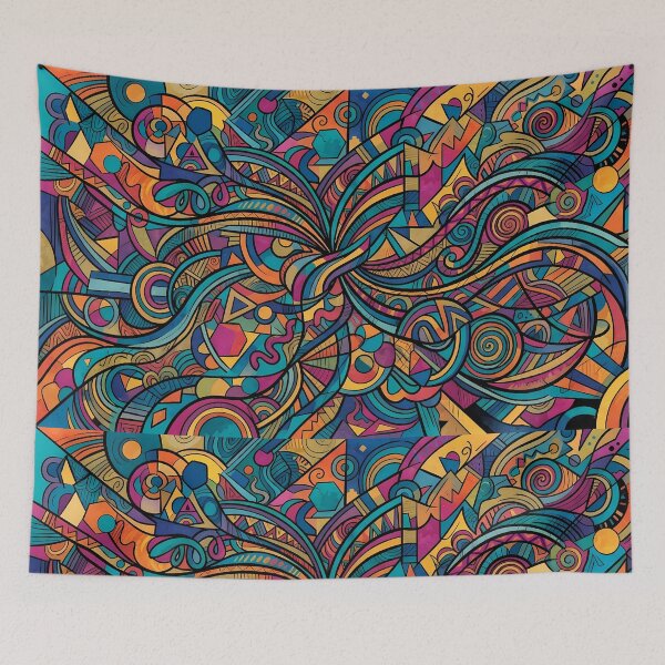 Item preview, Travel Vibrant Sacred Geometry Abstract Mandala Art Print designed and sold by ART ATTACK ZONE.